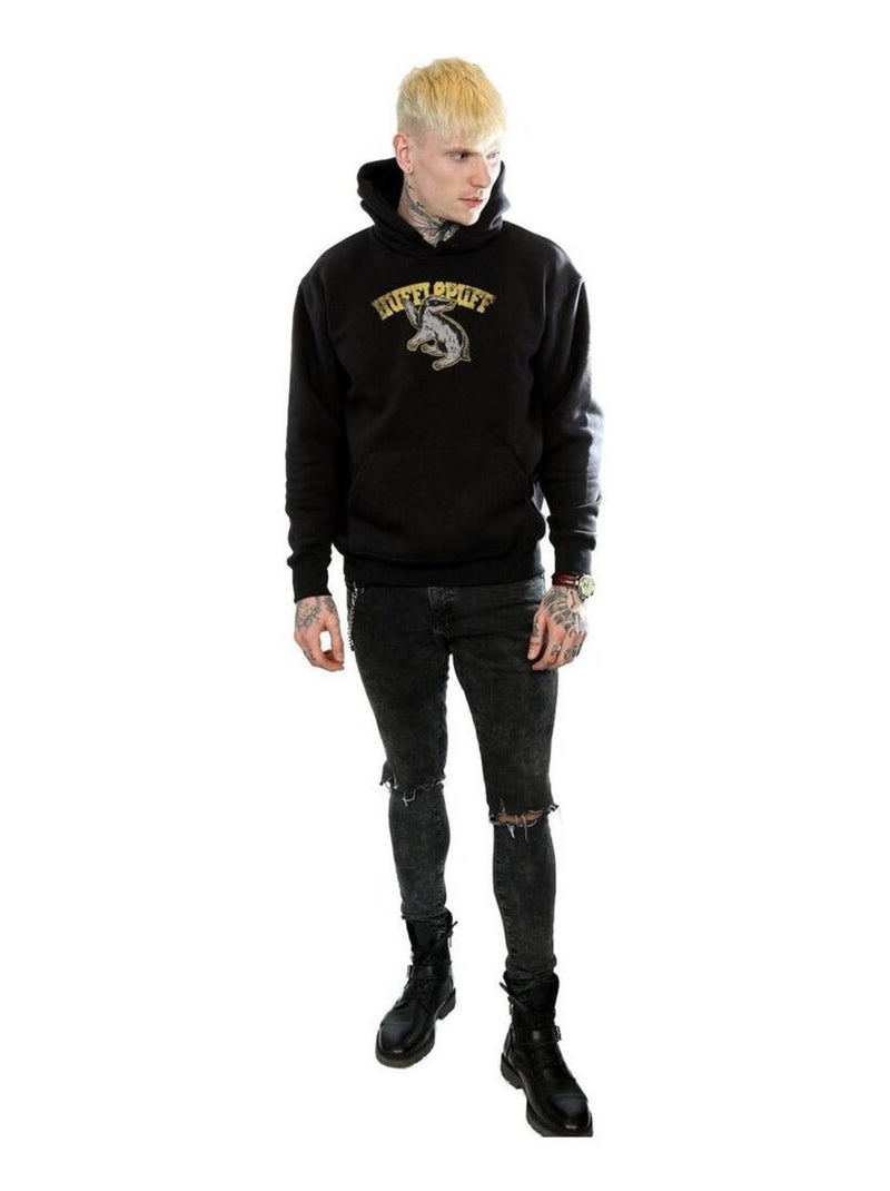 Harry Potter - Sweat à capuche HUFFLEPUFF Noir - Kiabi
