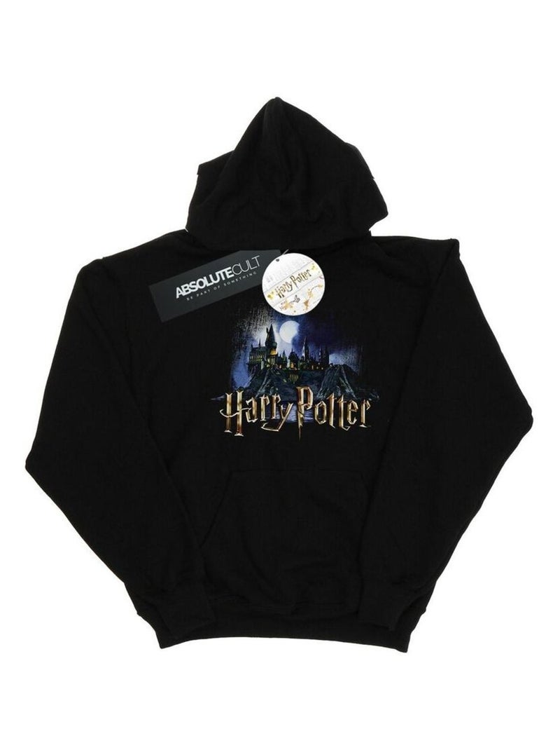 Harry Potter - Sweat à capuche motif Château HOGWARTS Noir - Kiabi
