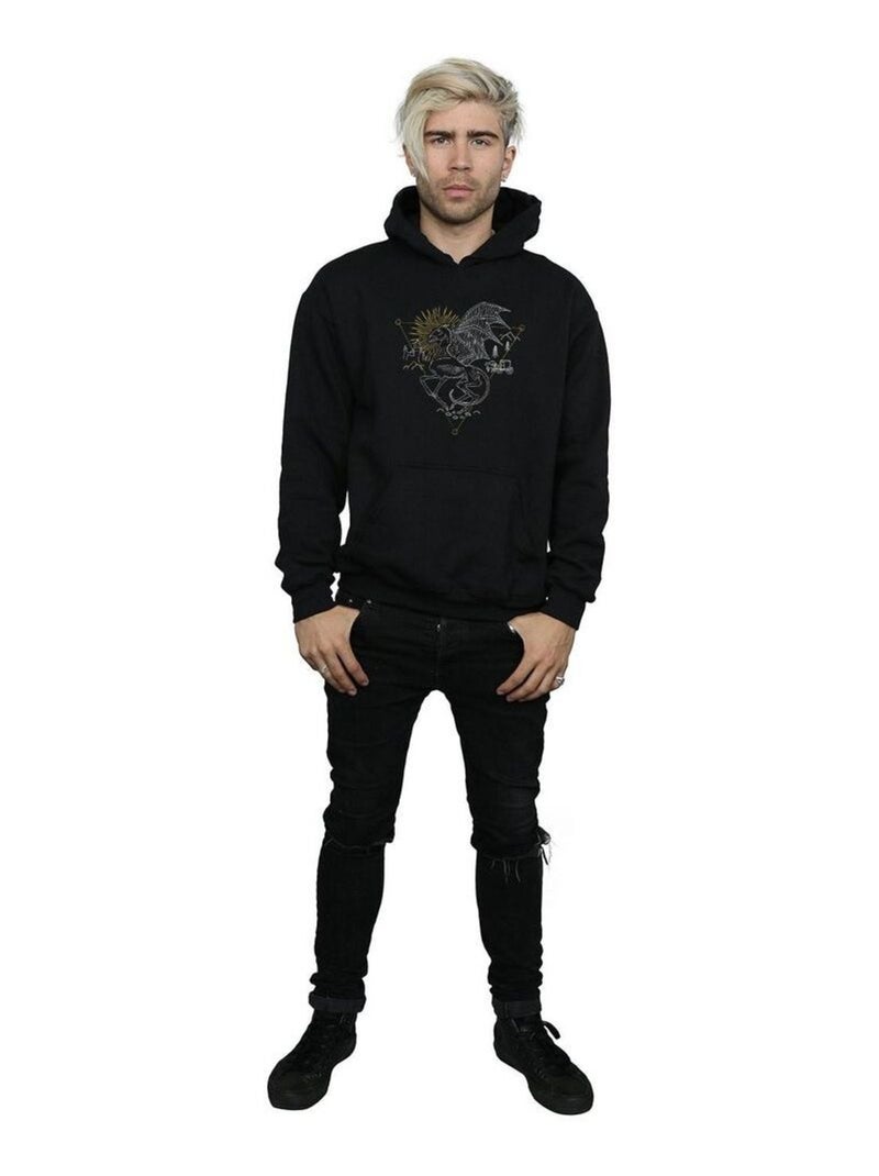 Harry Potter - Sweat à capuche Noir - Kiabi