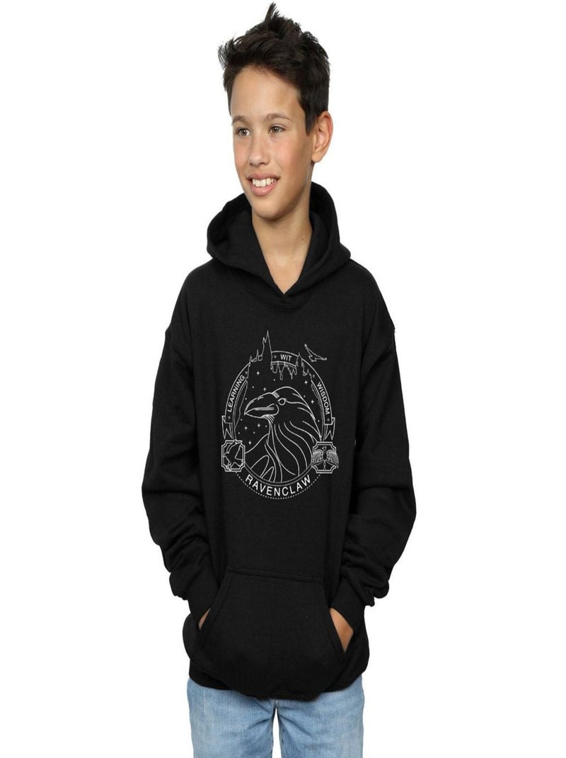 Harry Potter - Sweat à capuche RAVENCLAW Noir - Kiabi