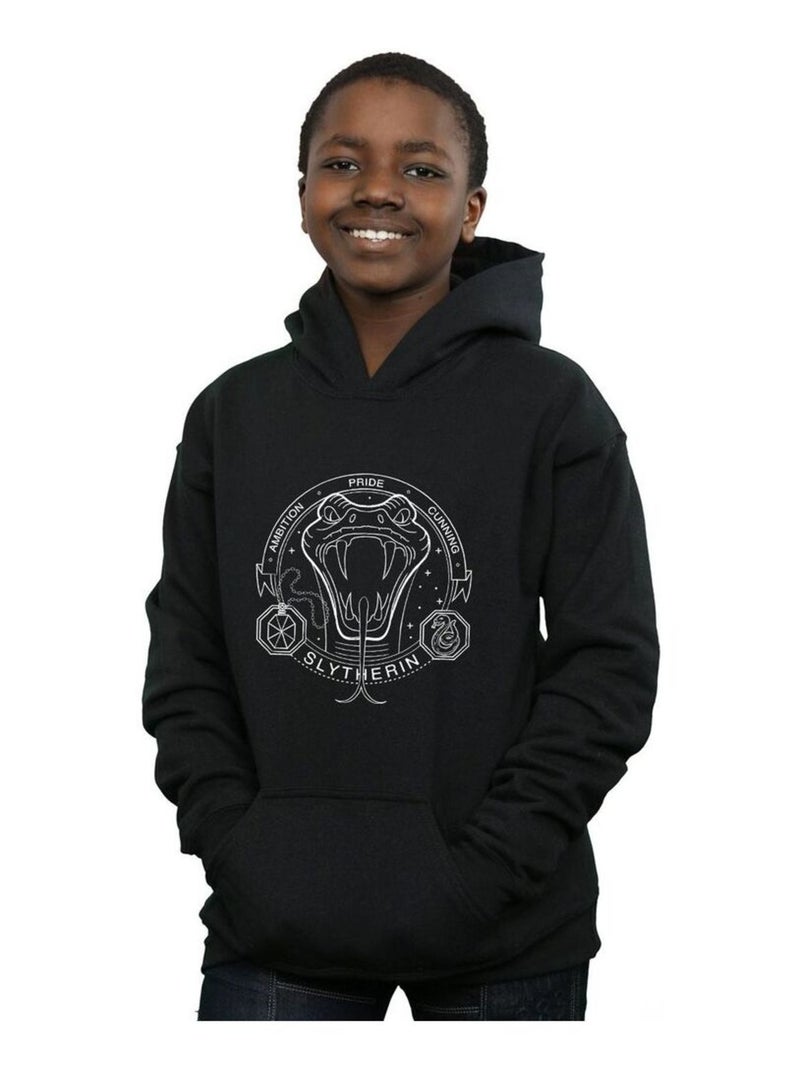 Harry Potter - Sweat à capuche SLYTHERIN Noir - Kiabi