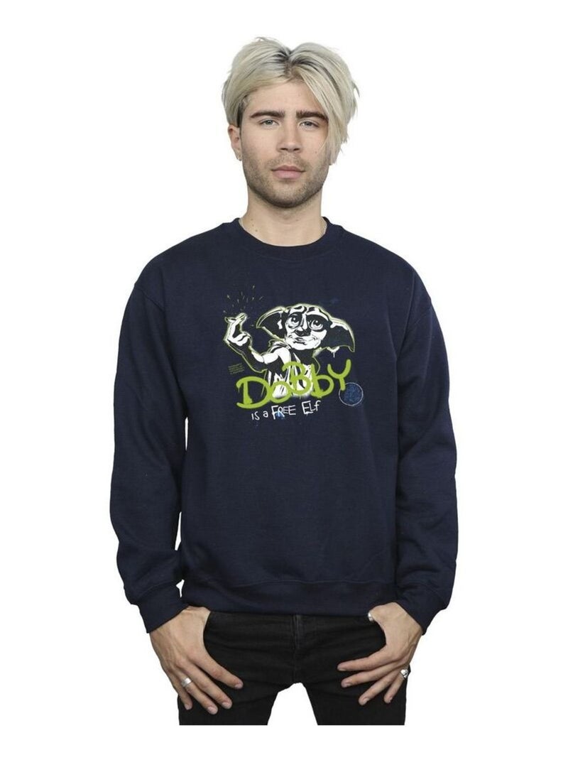 Harry Potter - Sweat A FREE Elfe Bleu marine - Kiabi