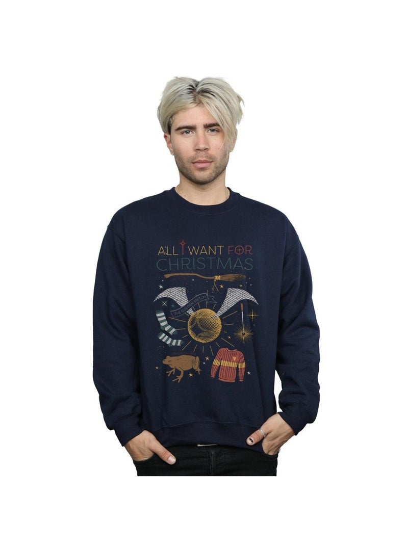 Harry Potter - Sweat ALL WANT FOR Bleu marine - Kiabi