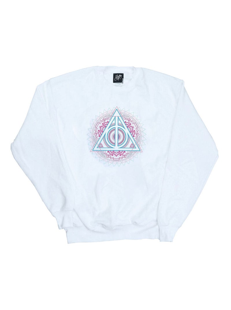 Harry Potter - Sweat DEATHLY HALLOWS Blanc - Kiabi