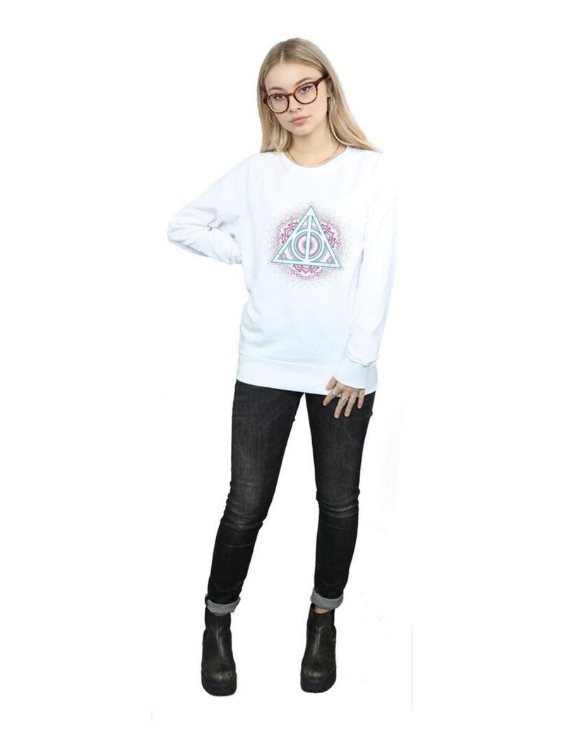 Harry Potter - Sweat DEATHLY HALLOWS Blanc - Kiabi