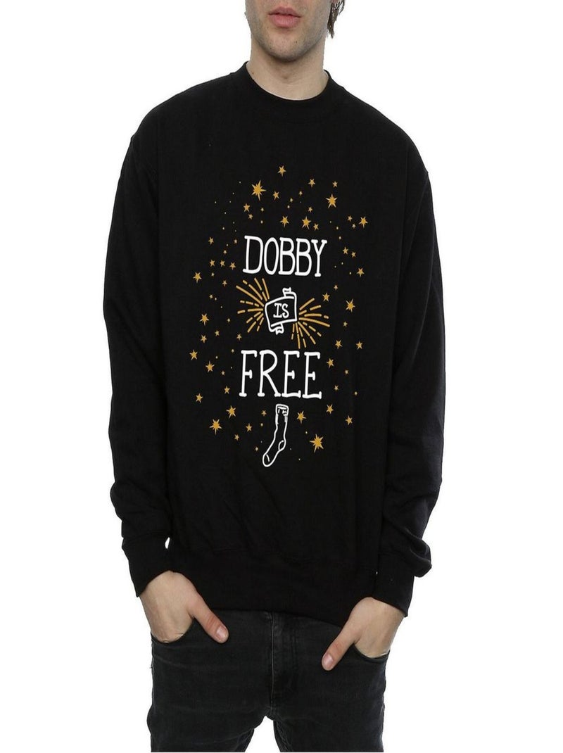 Harry Potter - Sweat DOBBY IS FREE Noir - Kiabi