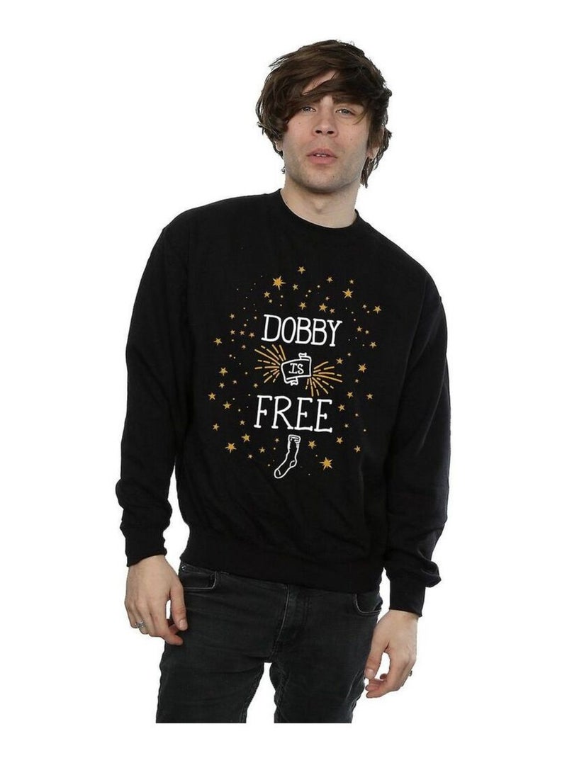 Harry Potter - Sweat DOBBY IS FREE Noir - Kiabi