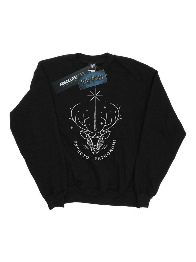 Harry Potter - Sweat EXPECTO PATRONUM Noir - Kiabi
