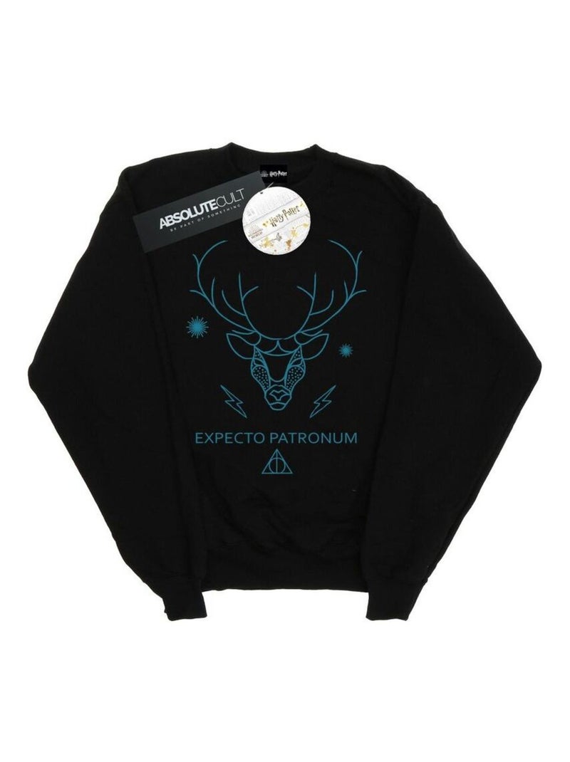 Harry Potter - Sweat EXPECTO PATRONUM Noir - Kiabi