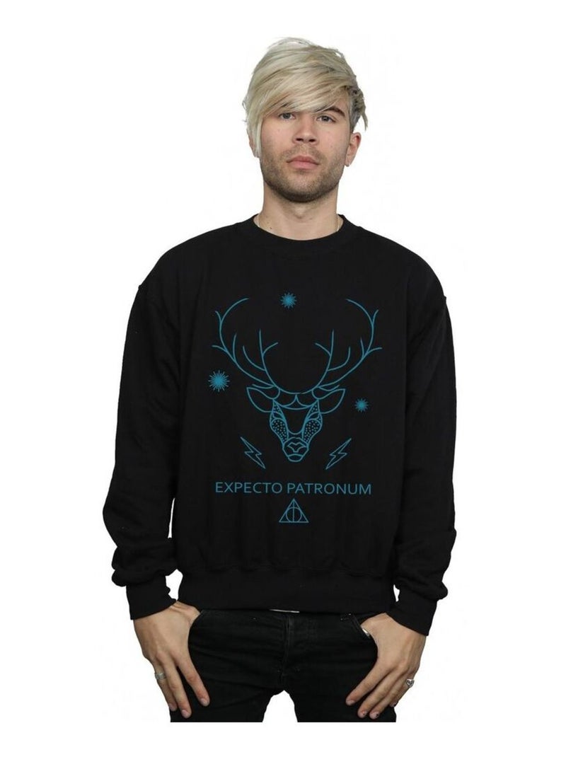 Harry Potter - Sweat EXPECTO PATRONUM Noir - Kiabi