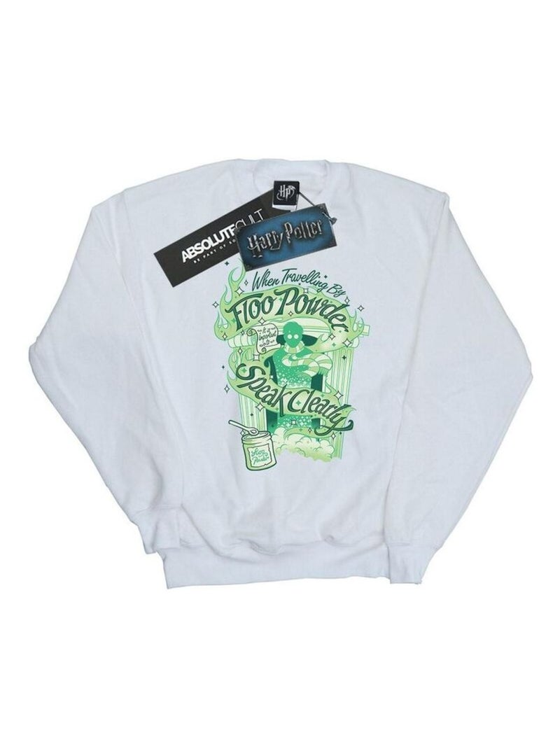Harry Potter - Sweat FLOO POWDER Blanc - Kiabi