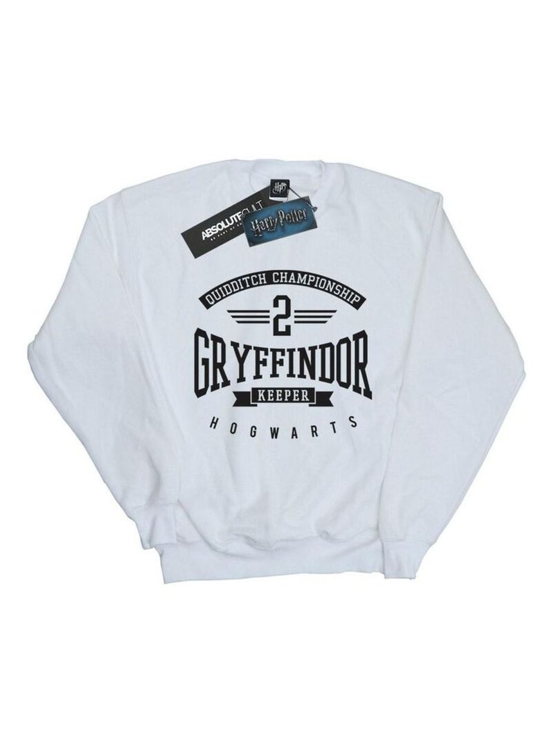 Harry Potter - Sweat GRYFFINDOR KEEPER Blanc - Kiabi
