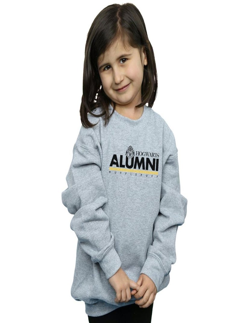 Harry Potter - Sweat HOGWARTS HUFFLEPUFF Gris chiné - Kiabi