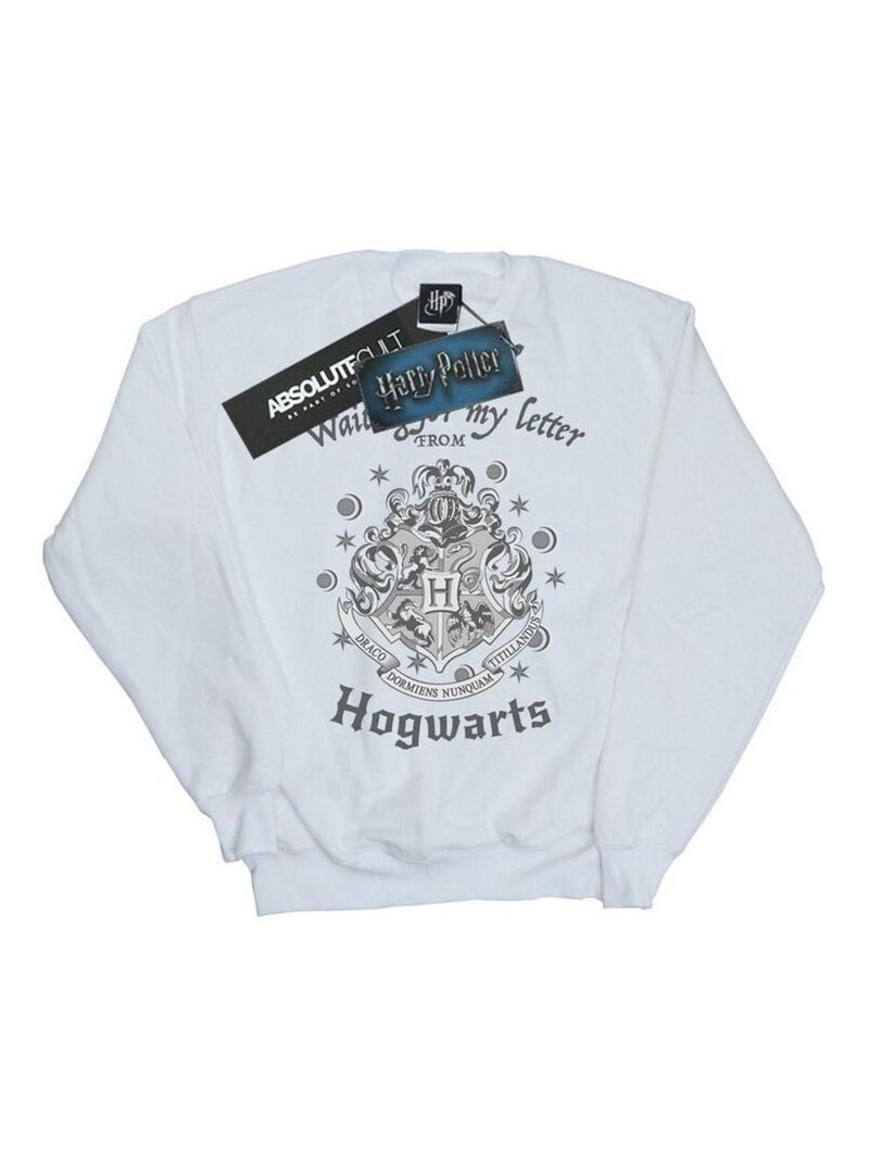 Harry Potter - Sweat HOGWARTS WAITING FOR MY LETTER Blanc - Kiabi