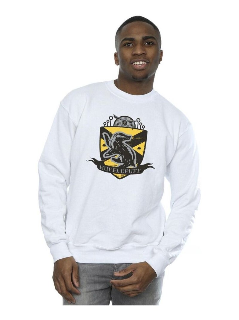 Harry Potter - Sweat HUFFLEPUFF Blanc - Kiabi