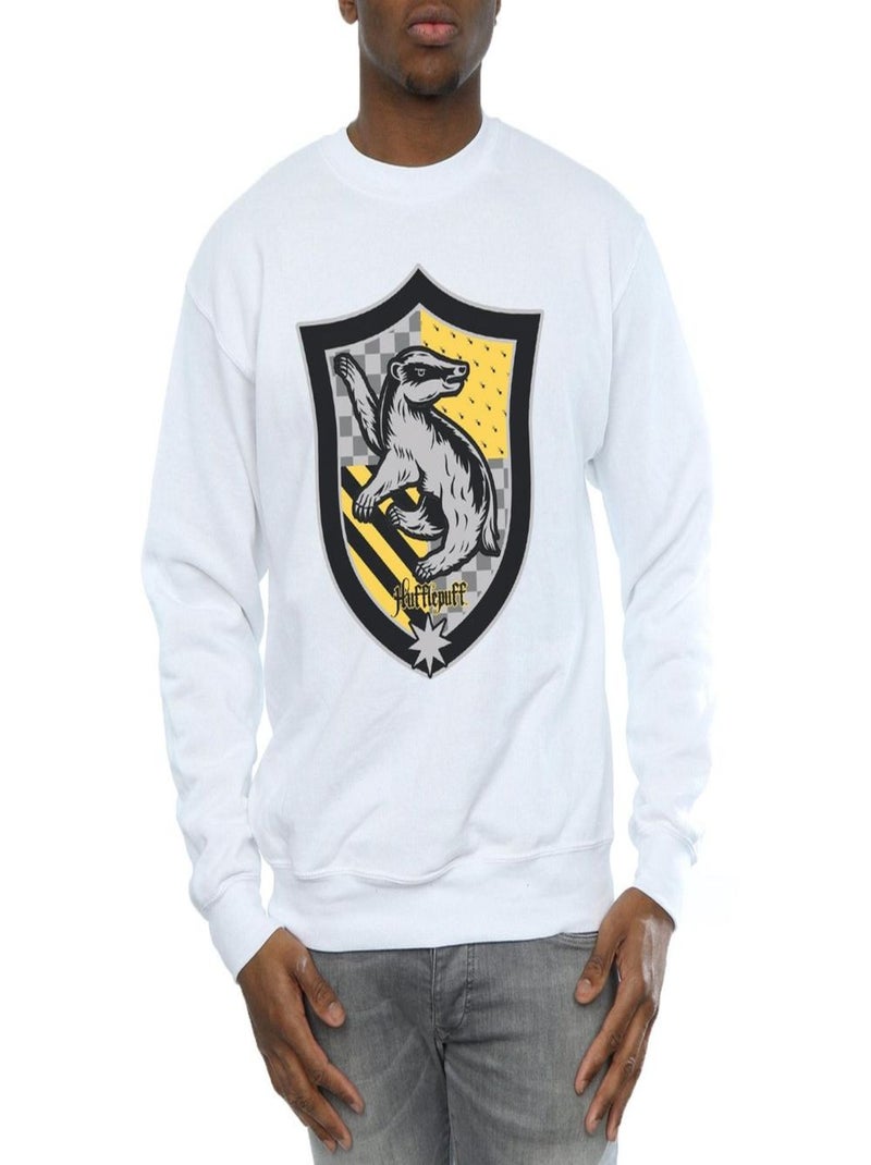 Harry Potter - Sweat HUFFLEPUFF Blanc - Kiabi