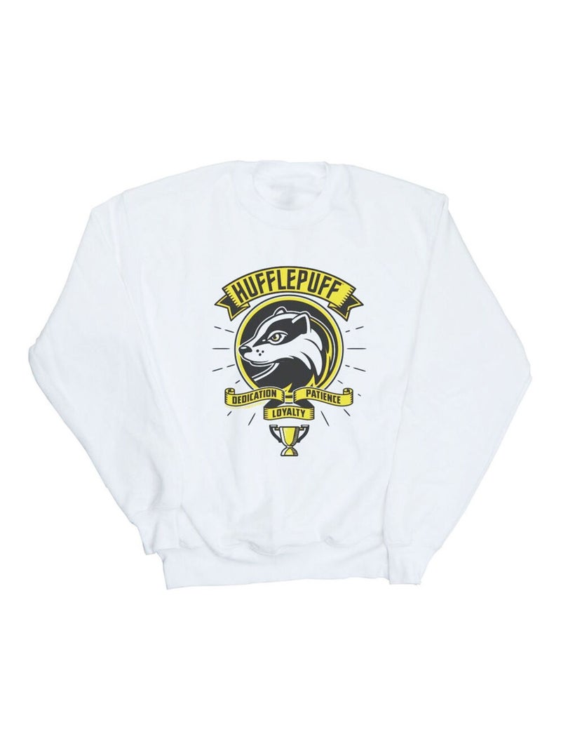 Harry Potter - Sweat HUFFLEPUFF Blanc - Kiabi