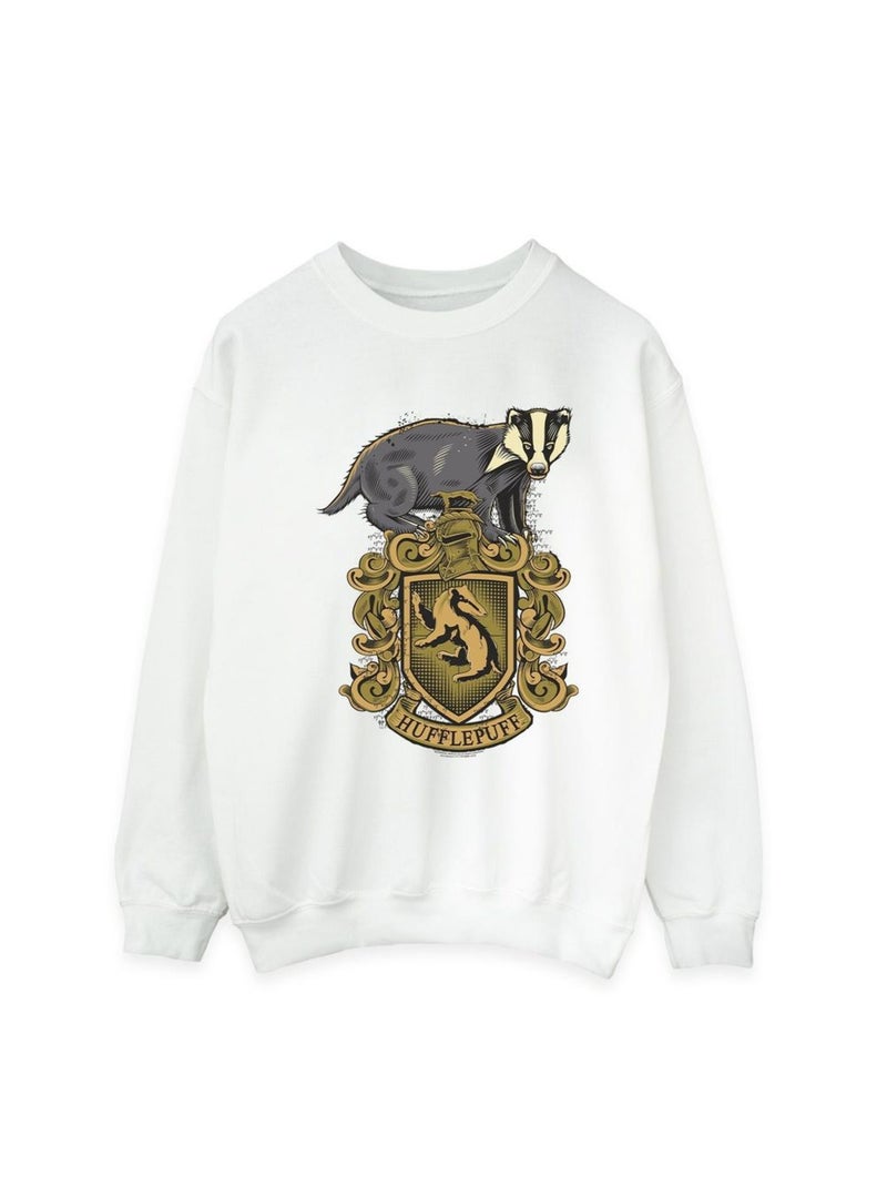 Harry Potter - Sweat HUFFLEPUFF Blanc - Kiabi