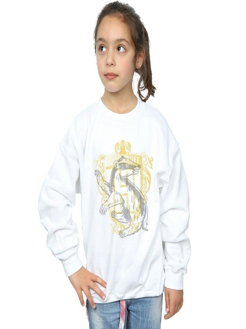Harry Potter - Sweat HUFFLEPUFF Blanc - Kiabi