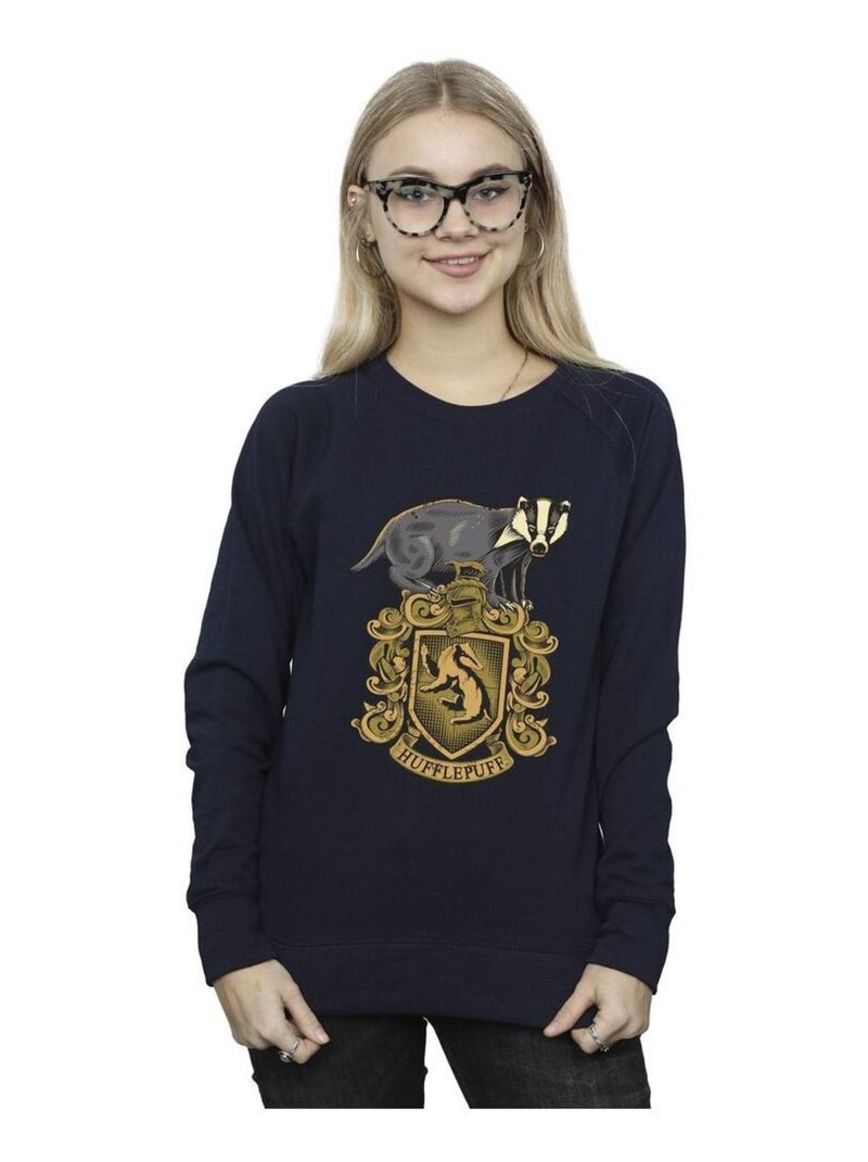 Harry Potter - Sweat HUFFLEPUFF Bleu marine - Kiabi