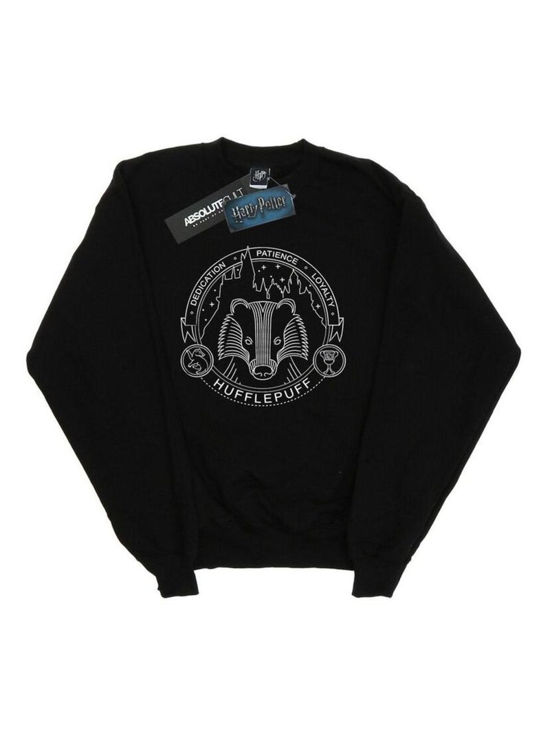 Harry Potter - Sweat HUFFLEPUFF Noir - Kiabi