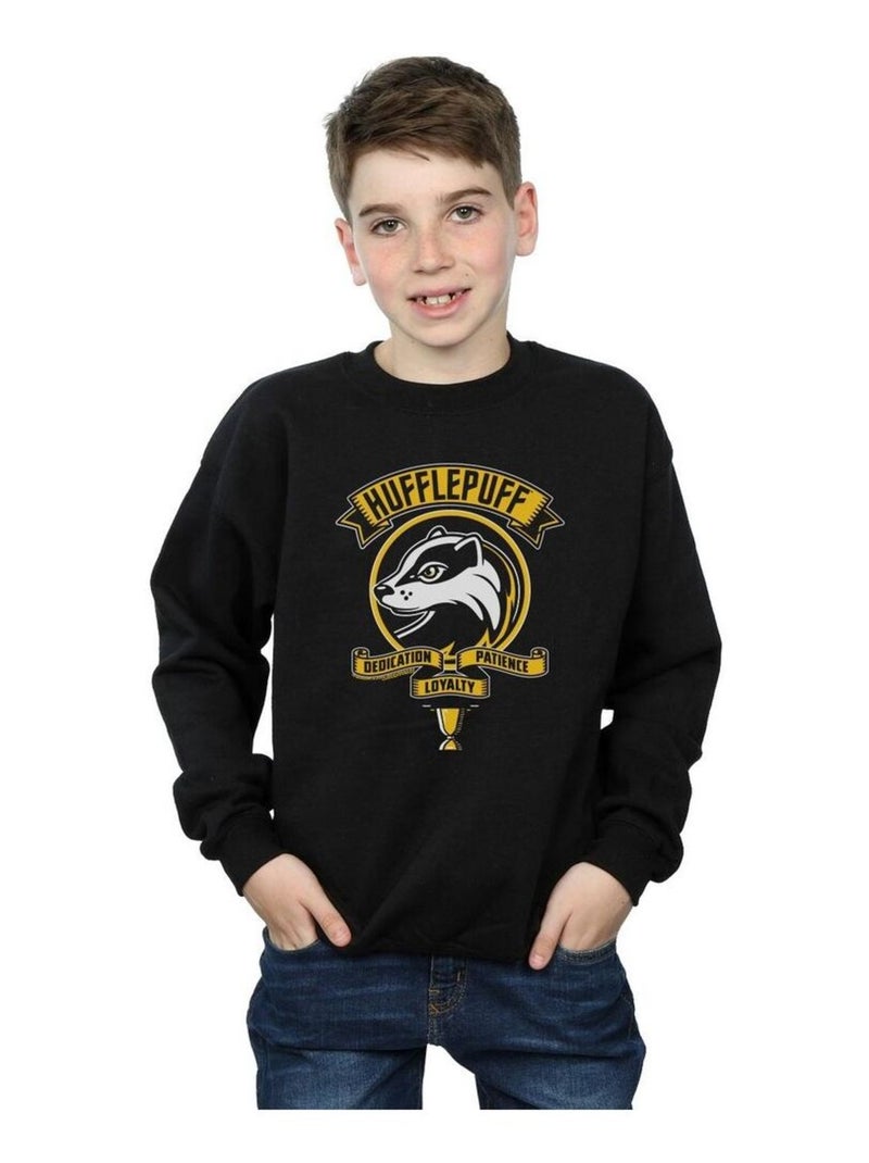 Harry Potter - Sweat HUFFLEPUFF Noir - Kiabi