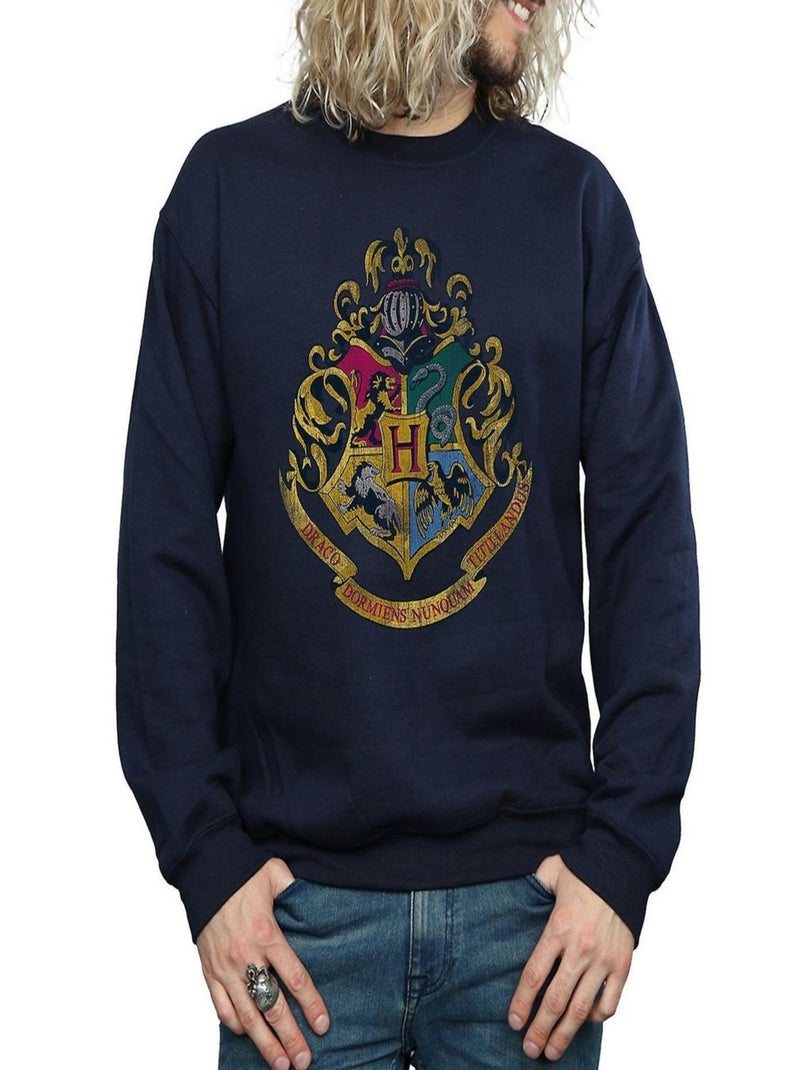 Harry Potter - Sweat motif/style emblème de Poudlard Bleu marine - Kiabi