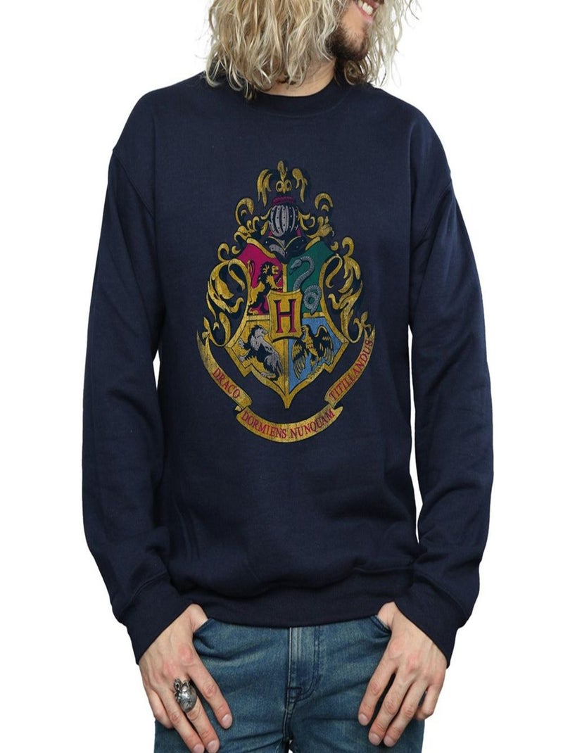 Harry Potter - Sweat motif/style emblème de Poudlard Bleu marine - Kiabi