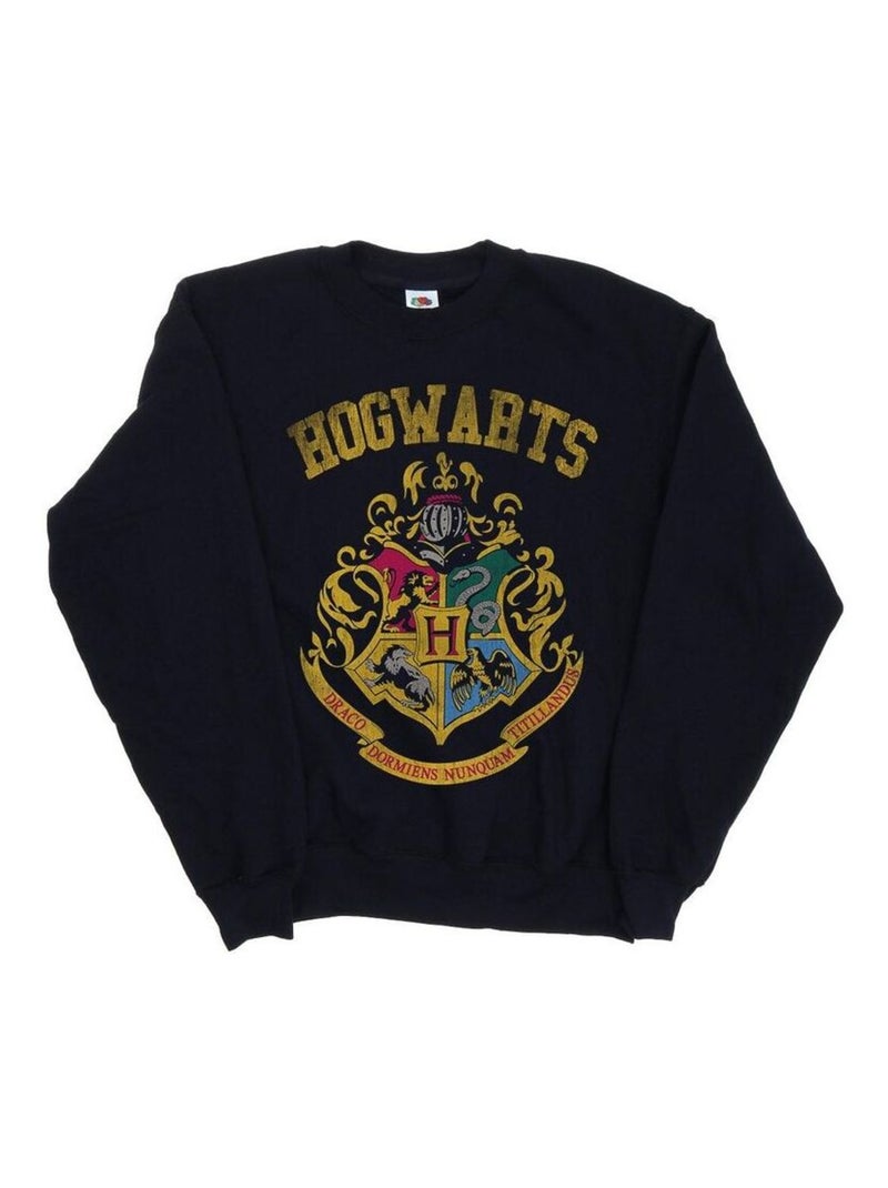 Harry Potter - Sweat motif/style Universitaire HOGWARTS Bleu marine - Kiabi