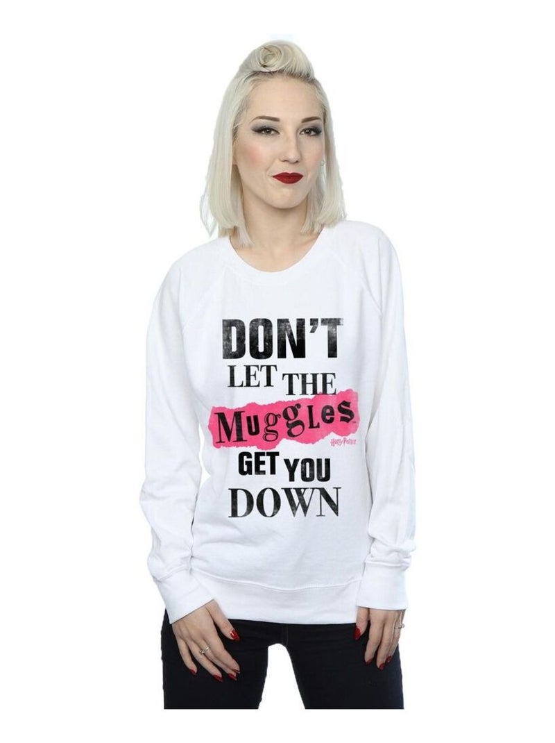 Harry Potter - Sweat MUGGLES Blanc - Kiabi