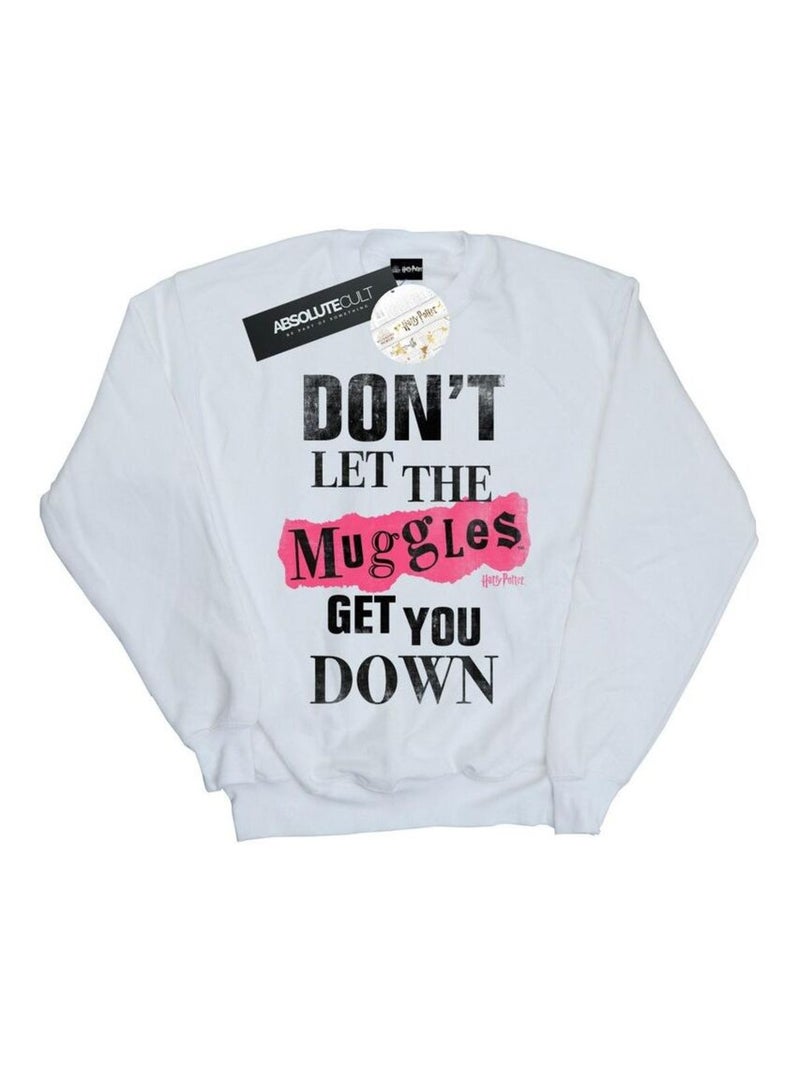 Harry Potter - Sweat MUGGLES Blanc - Kiabi