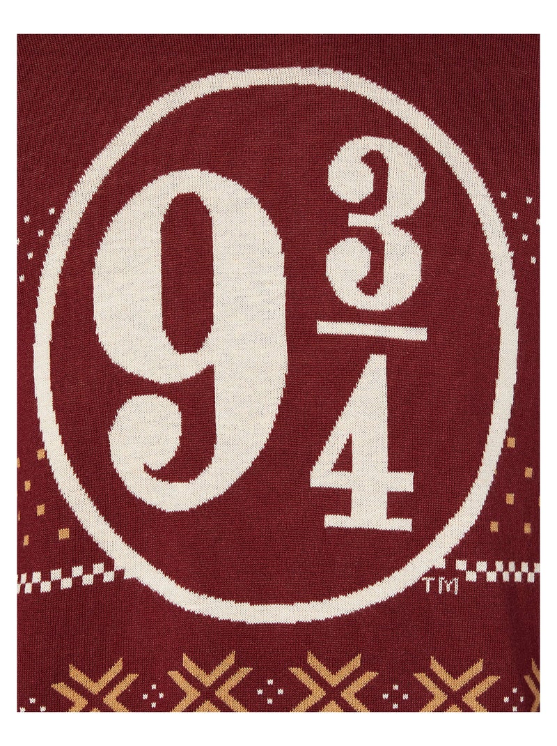 Harry Potter - Sweat Noël 3/4 Bordeaux - Kiabi