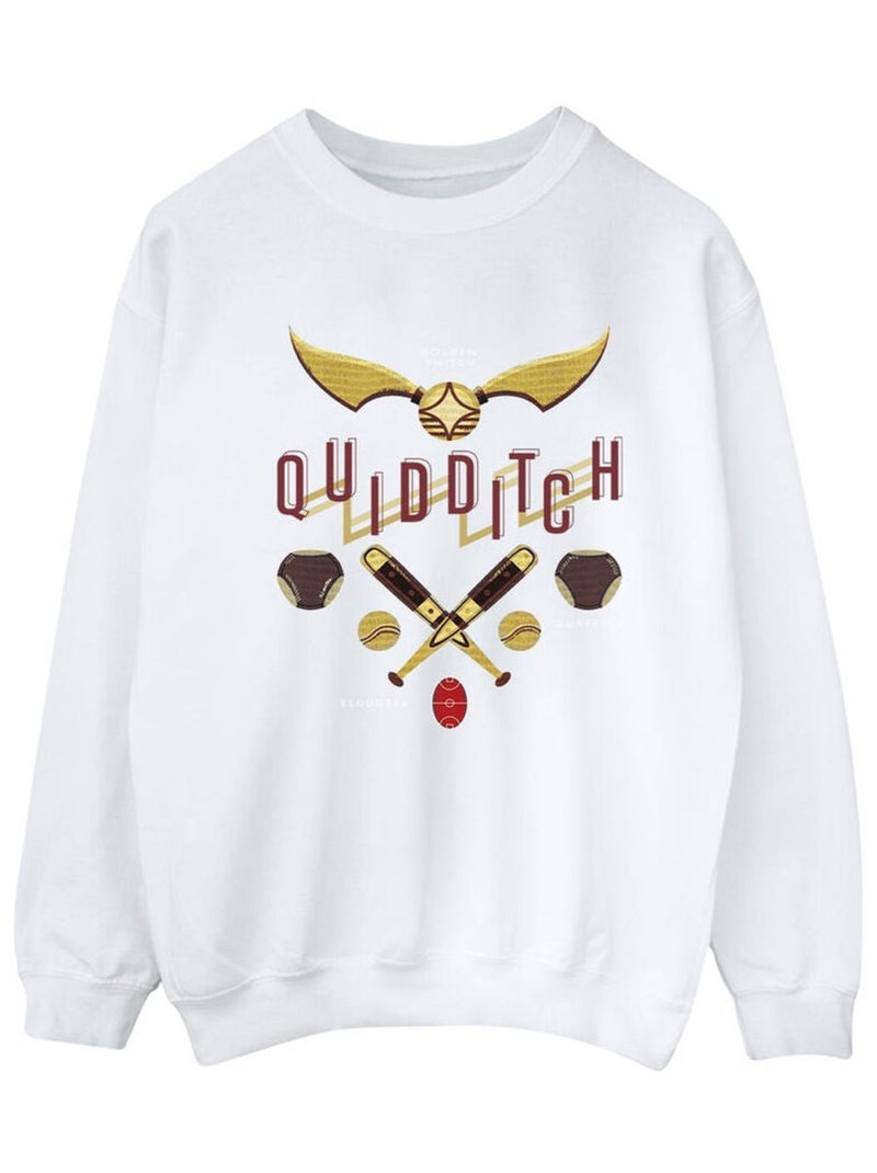 Harry Potter - Sweat QUIDDITCH GOLDEN SNITCH Blanc - Kiabi