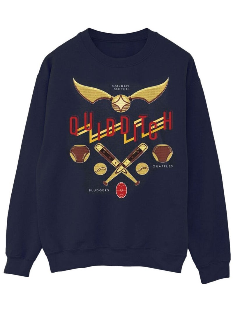 Harry Potter - Sweat QUIDDITCH GOLDEN SNITCH Bleu marine - Kiabi