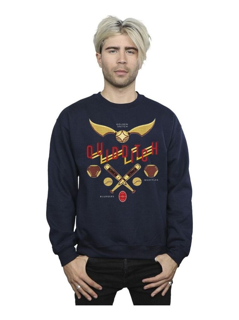 Harry Potter - Sweat QUIDDITCH GOLDEN SNITCH Bleu marine - Kiabi