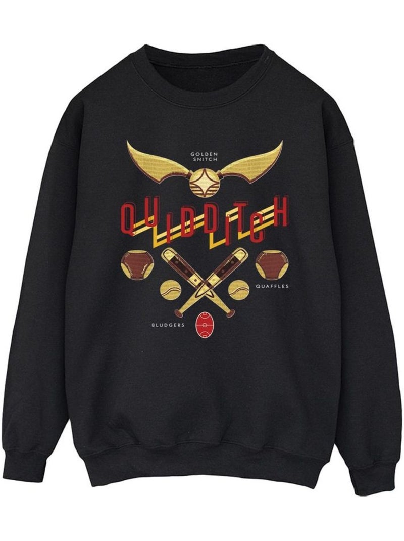 Harry Potter - Sweat QUIDDITCH GOLDEN SNITCH Noir - Kiabi