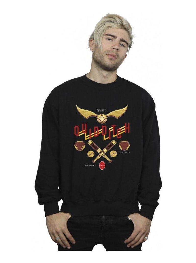 Harry Potter - Sweat QUIDDITCH GOLDEN SNITCH Noir - Kiabi