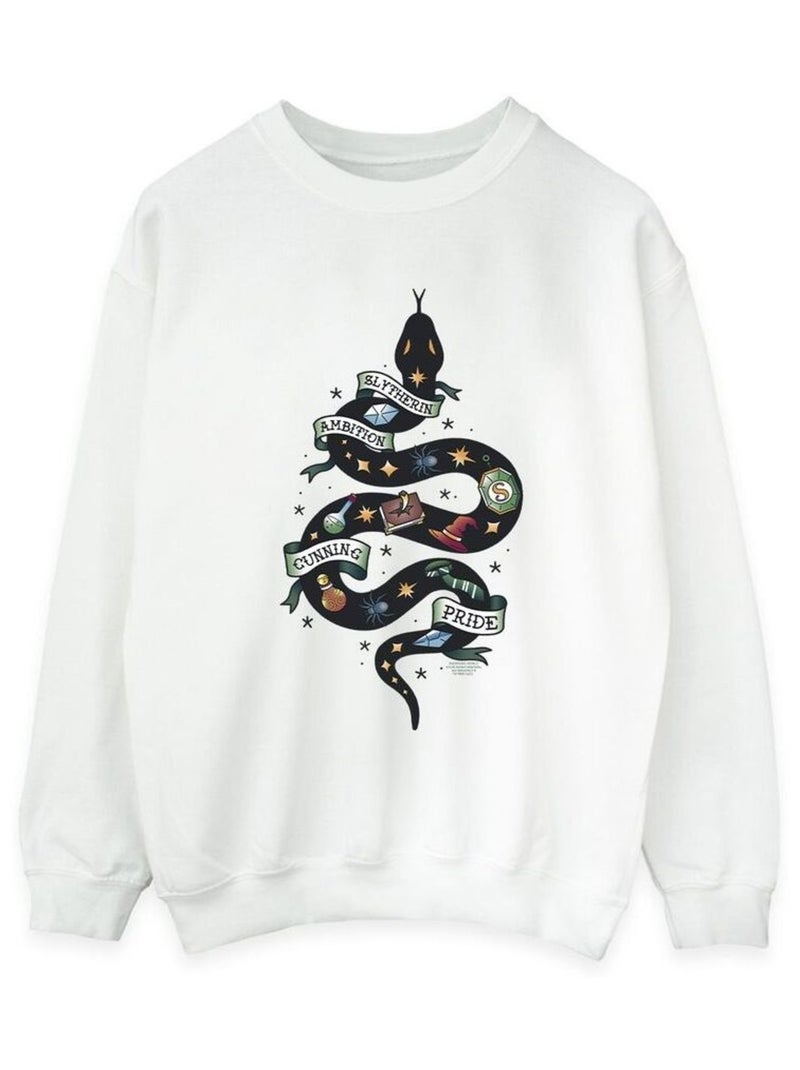 Harry Potter - Sweat SLYTHERIN Blanc - Kiabi