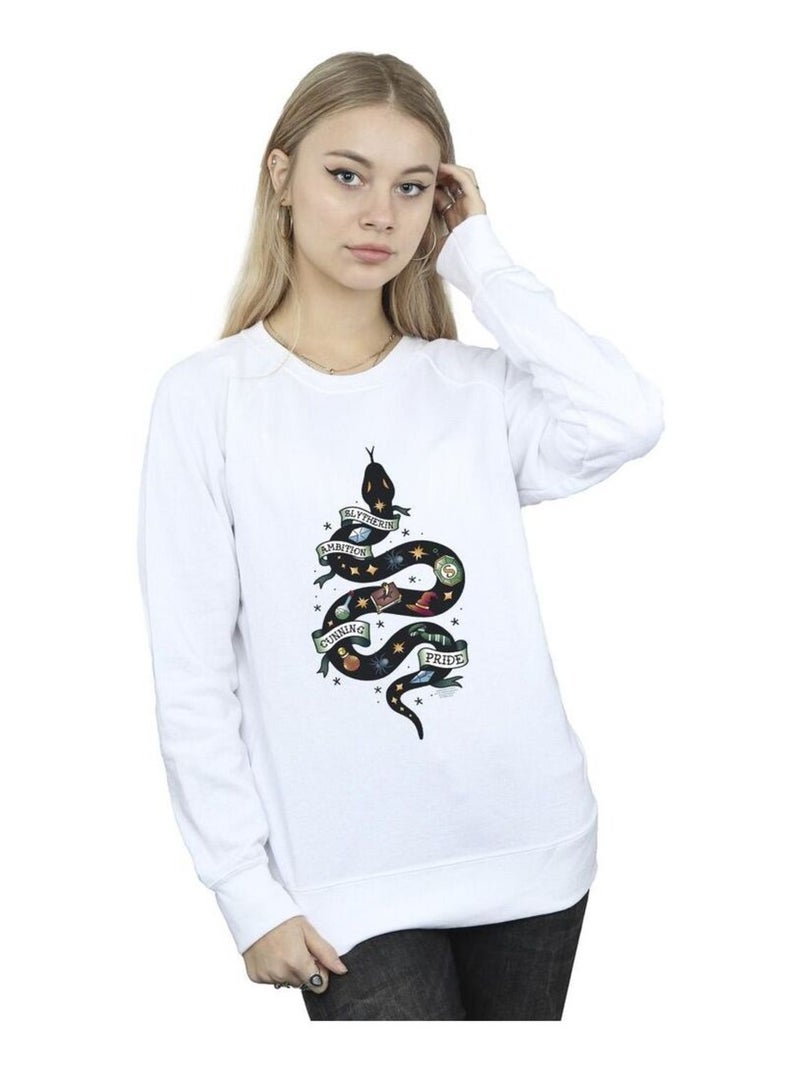 Harry Potter - Sweat SLYTHERIN Blanc - Kiabi