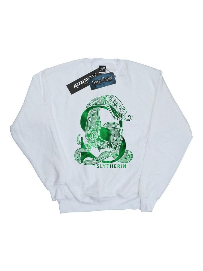 Harry Potter - Sweat SLYTHERIN Blanc - Kiabi