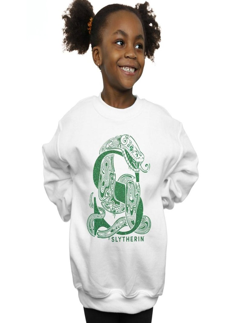 Harry Potter - Sweat SLYTHERIN Blanc - Kiabi