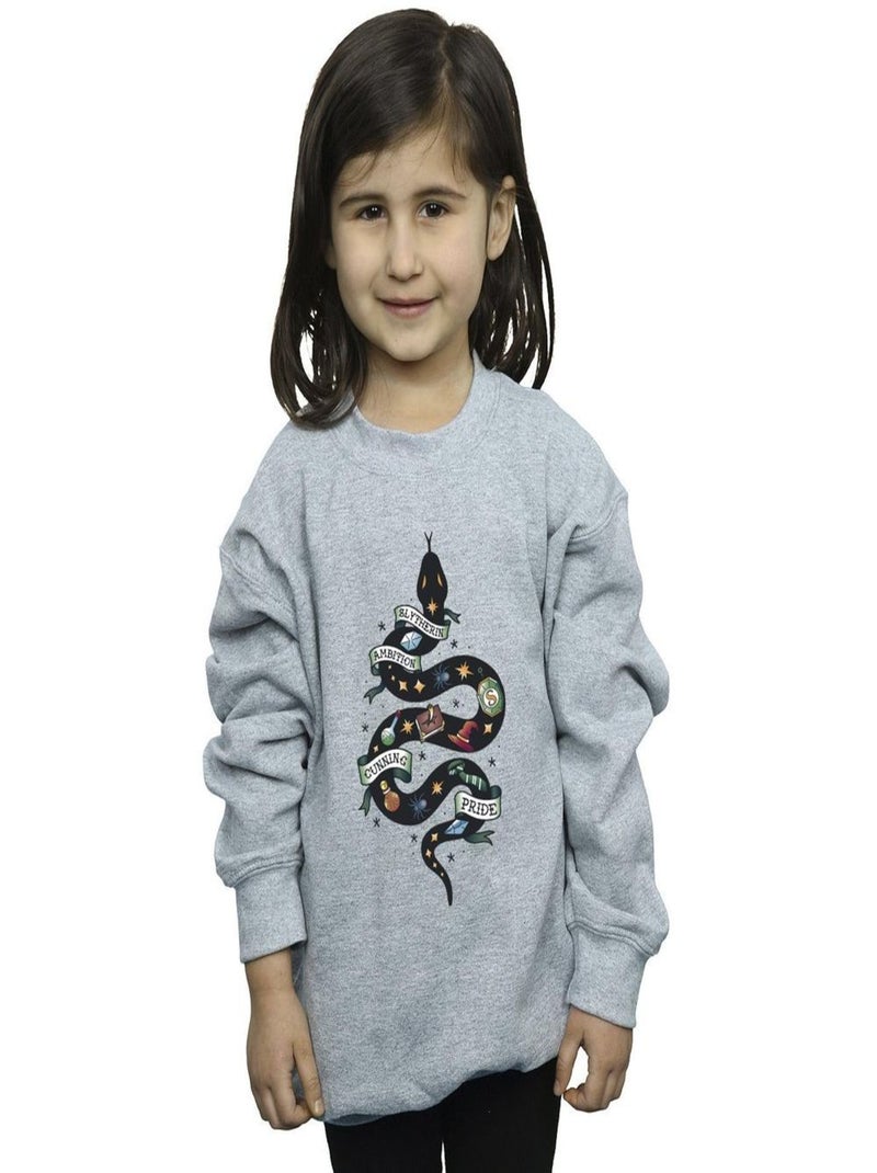 Harry Potter - Sweat SLYTHERIN Gris chiné - Kiabi