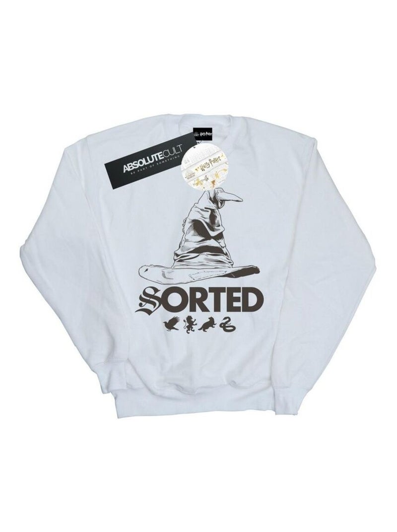 Harry Potter - Sweat SORTING HAT Blanc - Kiabi