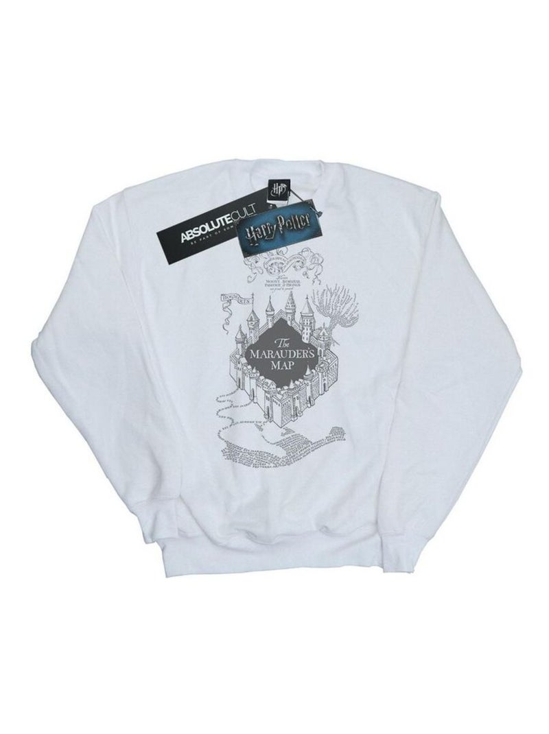 Harry Potter - Sweat THE MARAUDER'S MAP Blanc - Kiabi