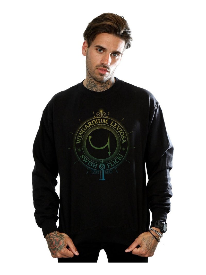 Harry Potter - Sweat WINGARDIUM LEVIOSA Noir - Kiabi
