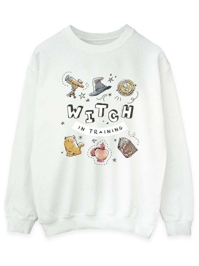 Harry Potter - Sweat WITCH IN TRAINING Blanc - Kiabi