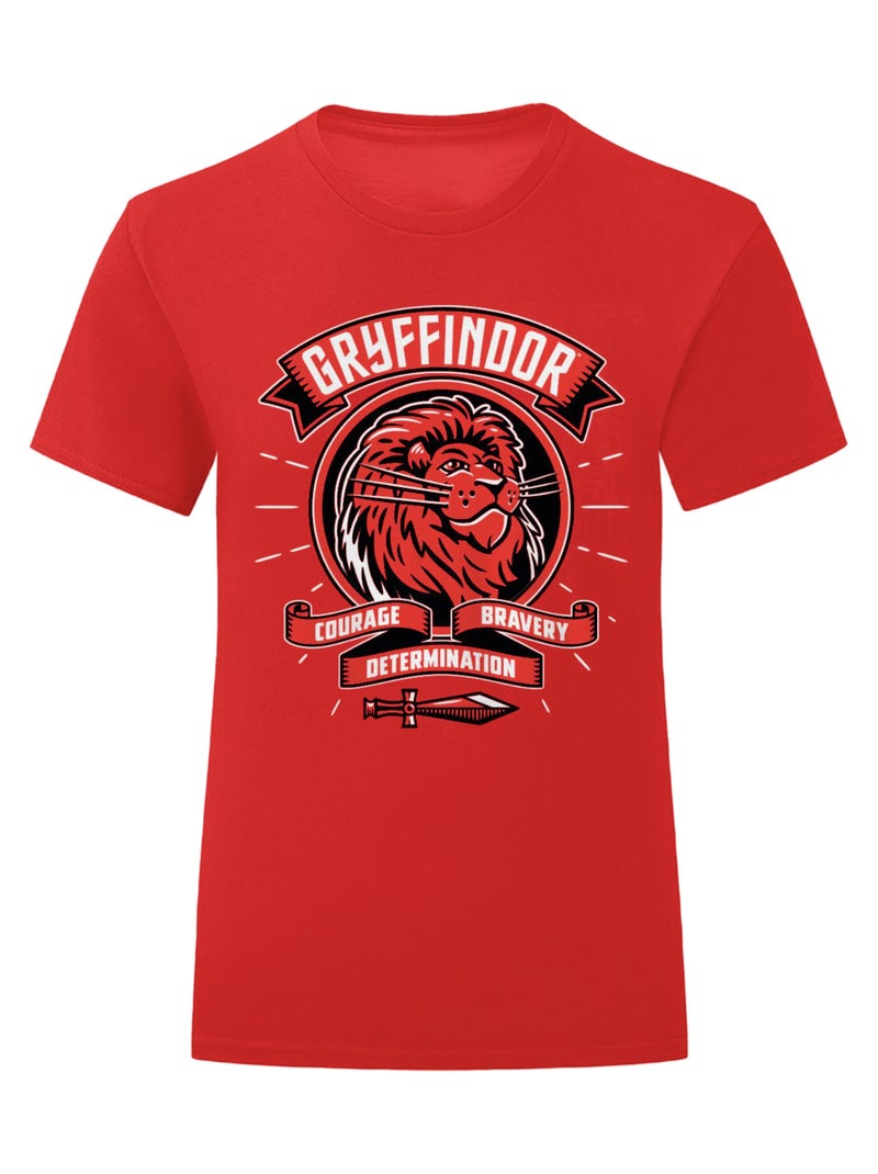 Harry Potter - T-shirt COMIC STYLE GRYFFINDOR Rouge brique - Kiabi