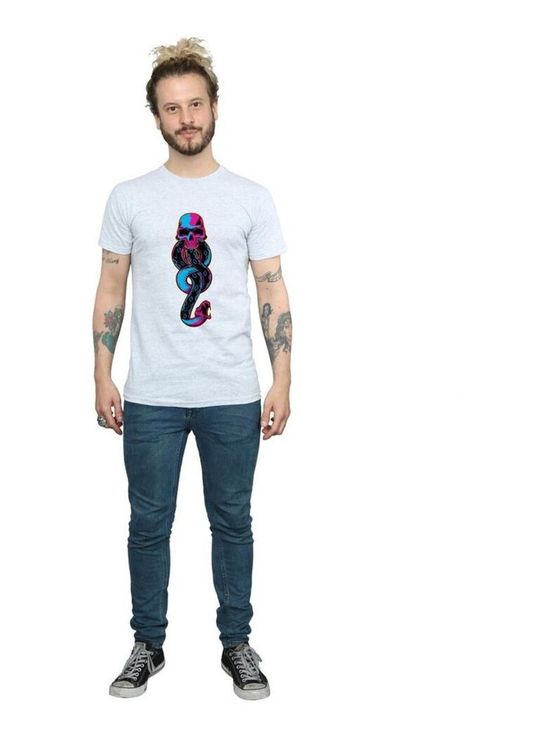 Harry Potter - T-shirt DARK MARK Gris chiné - Kiabi