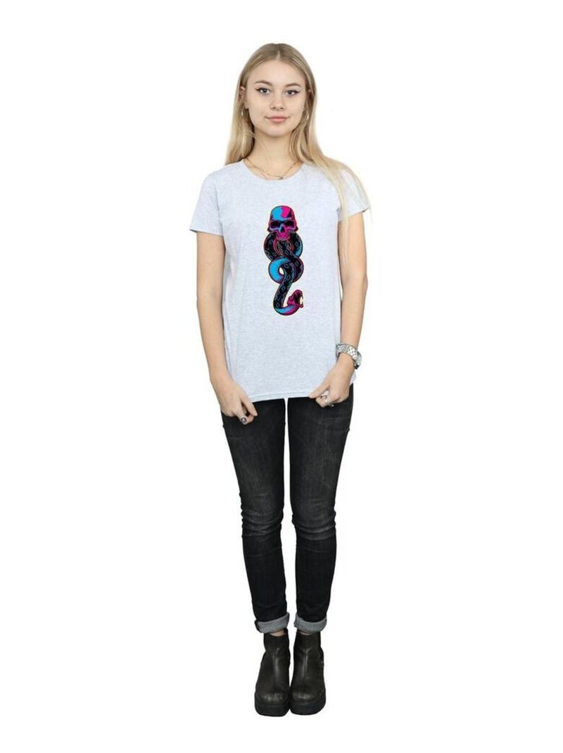 Harry Potter - T-shirt DARK MARK Gris chiné - Kiabi