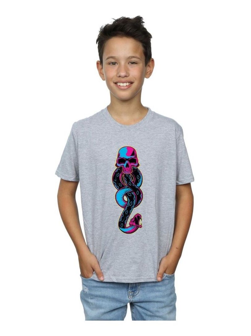 Harry Potter - T-shirt DARK MARK Gris chiné - Kiabi